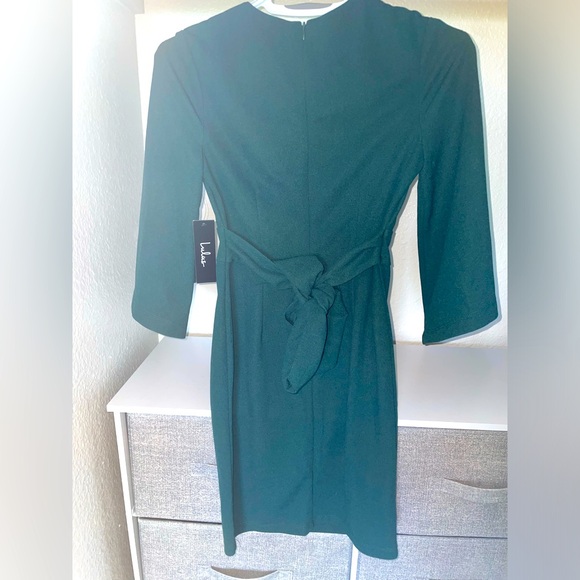 Emerald Green V Neck Lulus Dress | size XS - Picture 2 of 4